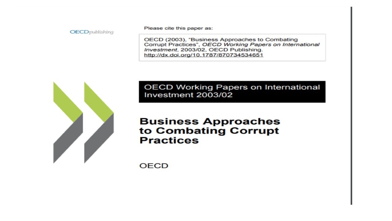 Business Approaches to Combating Corrupt Practices