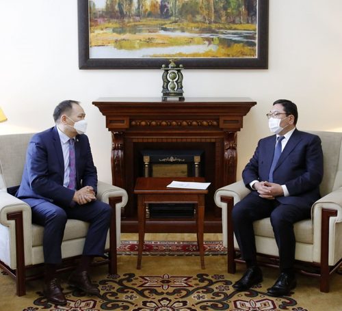 МҮХАҮТ-ын Ерөнхийлөгч О.Амартүвшин ГХЯ-ны Төрийн нарийн бичгийн дарга Д.Даваасүрэнтэй ГХЯ-нд уулзлаа