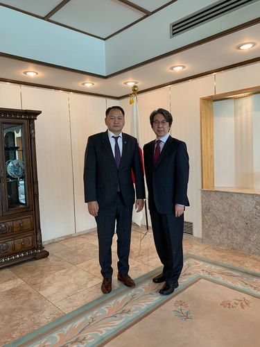 Япон Улсаас Монгол Улсад суугаа Онц бөгөөд Бүрэн Эрхт Элчин сайд ноён Кобаяши Хироюки МҮХАҮТ-ын Ерөнхийлөгч О.Амартүвшинг хүлээн авч уулзлаа