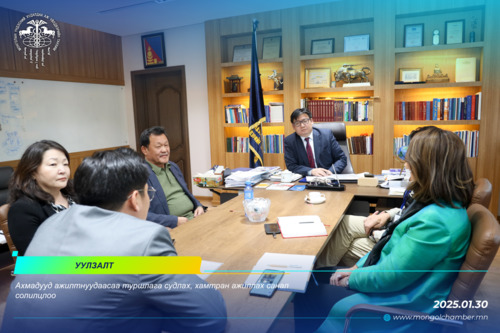 МҮХАҮТ-ын АХМАДУУДЫН ТӨЛӨӨЛЛИЙГ ХҮЛЭЭН АВЧ УУЛЗЛАА
